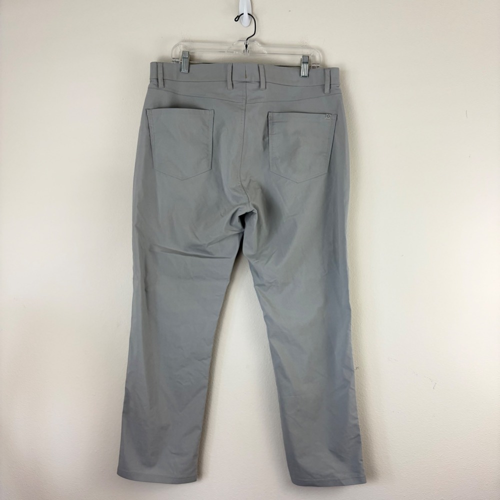 Tasc Performance Mens Gray Bamboo Blend Straight Fit Pants 36x30 Golf Athleisure